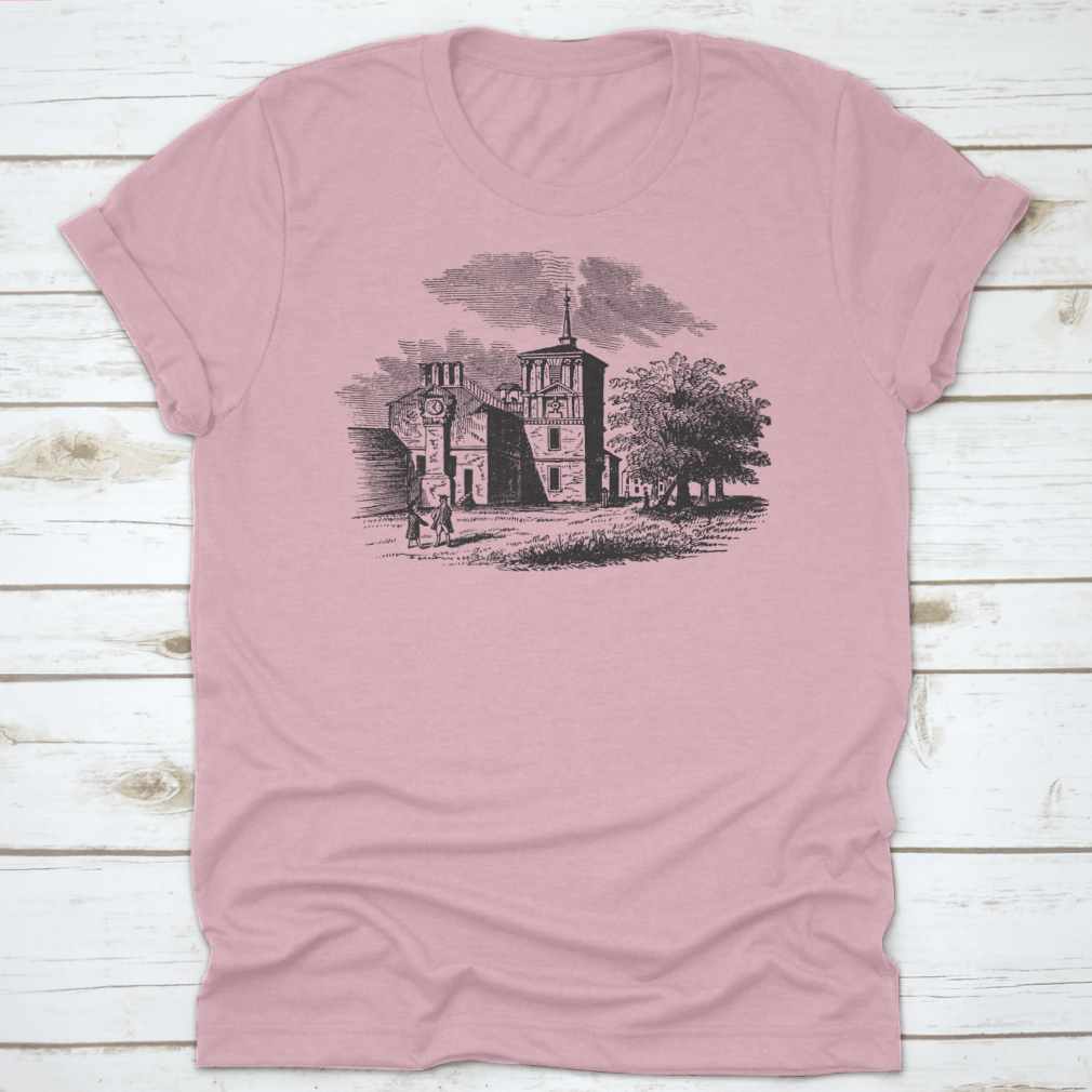 David Rittenhouse Observatory T-shirt made from 100% cotton, featuring a classic fit and midweight fabric, ideal for comfort and style.